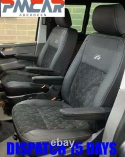 Ford Transit Custom 2020 2021 2022 Alcantara/ Eco Leather Car Seat Covers 2+1