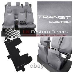 Ford Transit Custom (2021+) All Seat Covers (em) & Free Floor Mats 522 431 432 G
