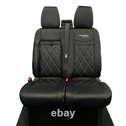 Ford Transit Custom 2021+ Tailored Leatherette Front Seat Covers & Logo 602
