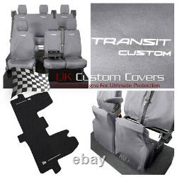 Ford Transit Custom (2022+) All Seat Covers (em) & Free Floor Mats 522 431 432 G