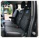 Ford Transit Custom 6 Seater Seat Covers Full Eco Leather & Alcantara 3 Logos