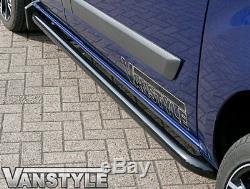 Ford Transit Custom Black Sportline Side Bars Lwb 2012+ Tourneo Tough Bar Guard