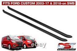 Ford Transit Custom Black Sportline Side Bars Swb 2012+ Oem Quality Van Tourneo