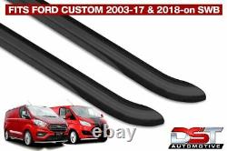 Ford Transit Custom Black Sportline Side Bars Swb 2012+ Oem Quality Van Tourneo