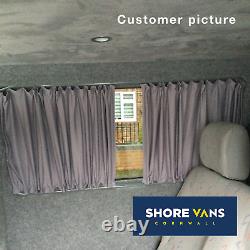 Ford Transit Custom Blackout Curtains LWB CAMPERVAN TAILGATE SET GREY