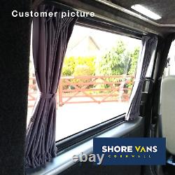 Ford Transit Custom Blackout Curtains LWB CAMPERVAN TAILGATE SET GREY