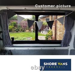 Ford Transit Custom Blackout Curtains LWB CAMPERVAN TAILGATE SET GREY