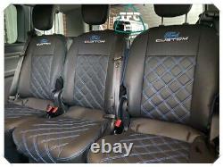 Ford Transit Custom CREW CAB HIGH QUALITY SEAT COVERS ECO LEATHER 6 seater