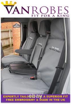 Ford Transit Custom Cab in 2013-2018. Tailored Seat Covers. With Free Embroidery