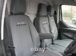 Ford Transit Custom Cab in 2013-2018. Tailored Seat Covers. With Free Embroidery