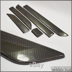 Ford Transit Custom Carbon Abs Side Moulding Trim Cover Set Body Protector