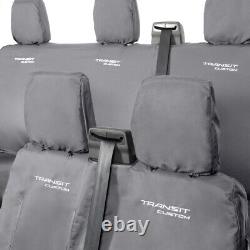 Ford Transit Custom Crew Cab 2020+ Front And Rear Seat Covers & Logo 431 432 G