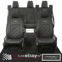 Ford Transit Custom DCIV 2013+ (5 Seat) Leatherette Seat Covers & Logo 807 757