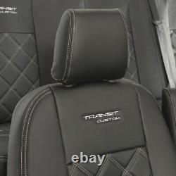 Ford Transit Custom DCIV 2013+ (5 Seat) Leatherette Seat Covers & Logo 807 757