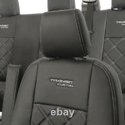 Ford Transit Custom DCIV 2013+ (5 Seat) Leatherette Seat Covers & Logo 807 757
