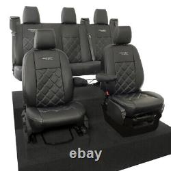 Ford Transit Custom DCIV 2013+ (5 Seat) Leatherette Seat Covers & Logo 807 757