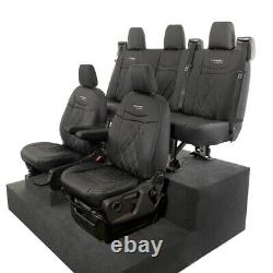 Ford Transit Custom DCIV (2022+) Leatherette All Seat Covers With Logo 879 759