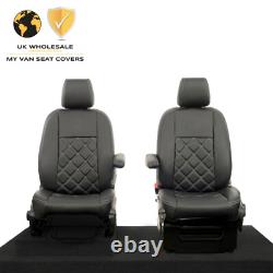 Ford Transit Custom DCIV Front Seat Covers Leatherette Black (2013-2023) 887