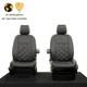 Ford Transit Custom DCIV Front Seat Covers Leatherette Black (2013-2023) 887