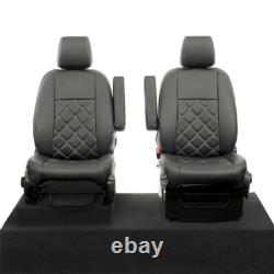 Ford Transit Custom DCIV Front Seat Covers Leatherette Black (2013-2023) 887