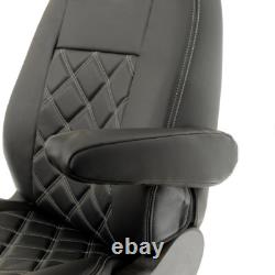 Ford Transit Custom DCIV Front Seat Covers Leatherette Black (2013-2023) 887
