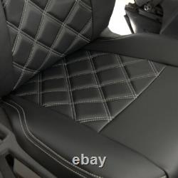 Ford Transit Custom DCIV Front Seat Covers Leatherette Black (2013-2023) 887