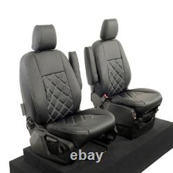 Ford Transit Custom DCIV Front Seat Covers Leatherette Black (2013-2023) 887
