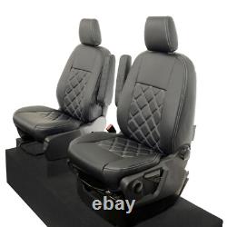Ford Transit Custom DCIV Front Seat Covers Leatherette Black (2013-2023) 887