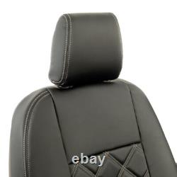Ford Transit Custom DCIV Front Seat Covers Leatherette Black (2013-2023) 887
