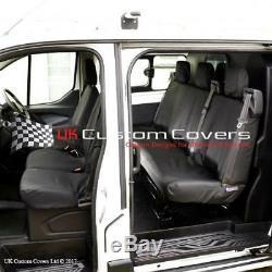 Ford Transit Custom DCIV Van 2013+ Front & Rear Seat Covers Black 102 131