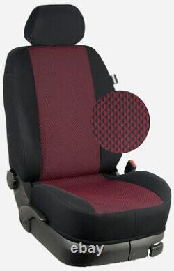 Ford Transit Custom Doka Measure Seat Covers COMPLETE 5-Seater Phoenix-Red/Black