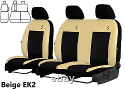 Ford Transit Custom Double Cab 2013-2021 Artificial Leather Tailored Seat Covers
