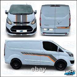 Ford Transit Custom FULL Sport Barn Door Graphics Kit Styling 2 Colour Kit 22