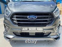 Ford Transit Custom Fl 2018-21 Front Bumper Spoiler At Style (new Design)