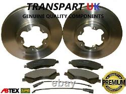 Ford Transit Custom Front Brake Discs And Pads And Wear Lead Set 2.2 Fwd 288mm