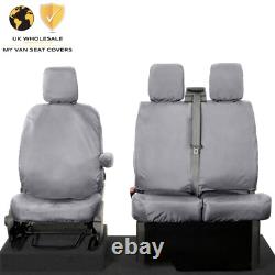 Ford Transit Custom Front Seat Covers Tailored (2024 Onwards) Grey 335