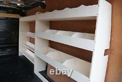 Ford Transit Custom LWB LIGHTWEIGHT Plywood Racking Shelving OS Angled F & Rear