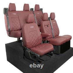 Ford Transit Custom Leader (2023+) Leatherette All Seat Covers & Logo 837 838 R