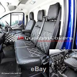 FORD TRANSIT CUSTOM LEATHERETTE FRONT SEAT COVERS 2013 ON 237 