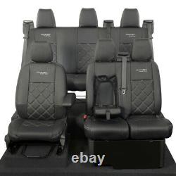 Ford Transit Custom Limited 2013+ Leather Front Rear Seat Covers Logo 583 757