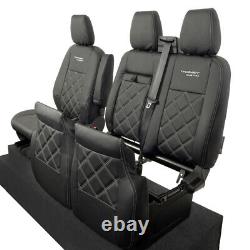 Ford Transit Custom Limited 2013+ Leather Front Rear Seat Covers Logo 583 757