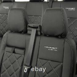 Ford Transit Custom Limited 2013+ Leather Front Rear Seat Covers Logo 583 757