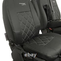 Ford Transit Custom Limited 2013+ Leather Front Rear Seat Covers Logo 583 757