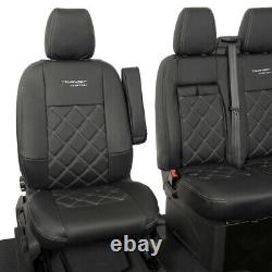 Ford Transit Custom Limited (2013+) Tailored Front Seat Covers & Logo 583 Blk