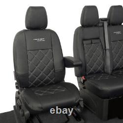 Ford Transit Custom Limited (2013+) Tailored Front Seat Covers & Logo 583 Blk