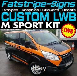 Ford Transit Custom Lwb M Sport Graphics Stickers Decals Stripes M-sport Van