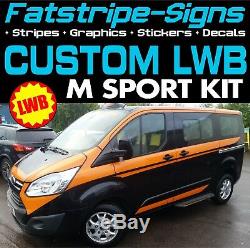 Ford Transit Custom Lwb M Sport Graphics Stickers Decals Stripes M-sport Van