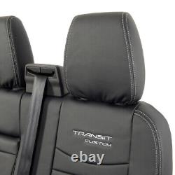 Ford Transit Custom Phev 2021+ Tailored Leatherette Front Seat Covers & Logo 601