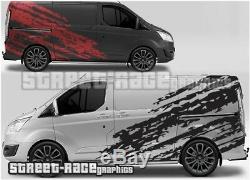 Ford Transit Custom Rally 005 racing shredded graphics stickers decals vinyl