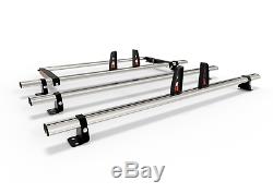 Ford Transit Custom Roof Bars, Low Roof 3 x Roof Bars+Rear Roller, 75.5KG PER BAR